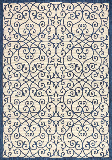 Madrid Vintage Filigree Textured Weave Indoor/outdoor Area Rug